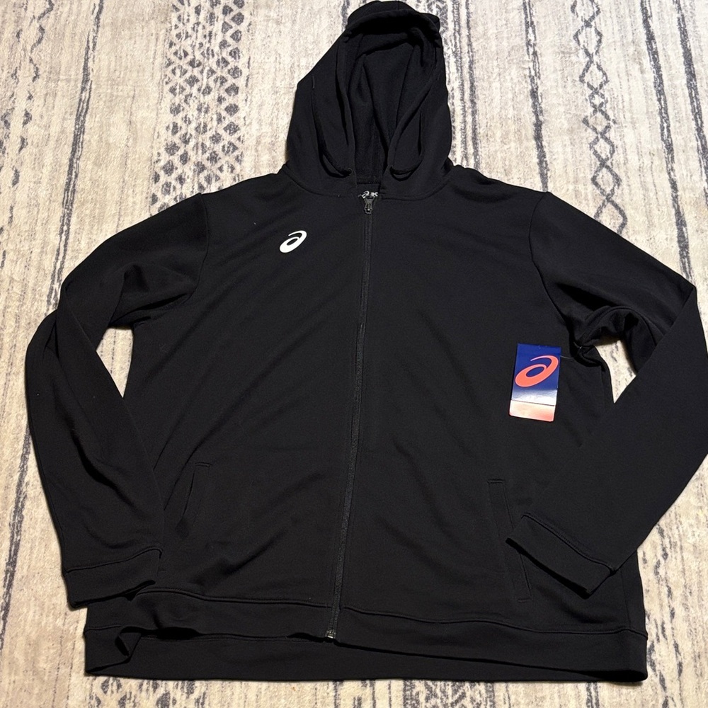 ASICS Black Lightweight Full-Zip Hoodie Jacket